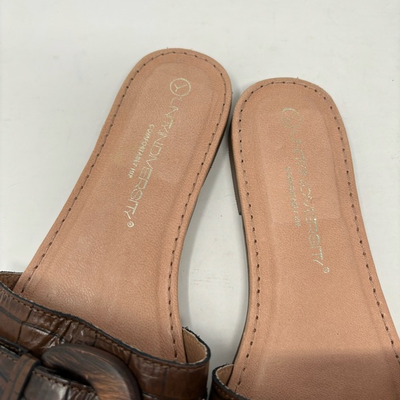 Unity In Diversity Alzira Coco Brown Leather Buckle Alide Sandal Size 40 US 9 - Picture 7 of 8